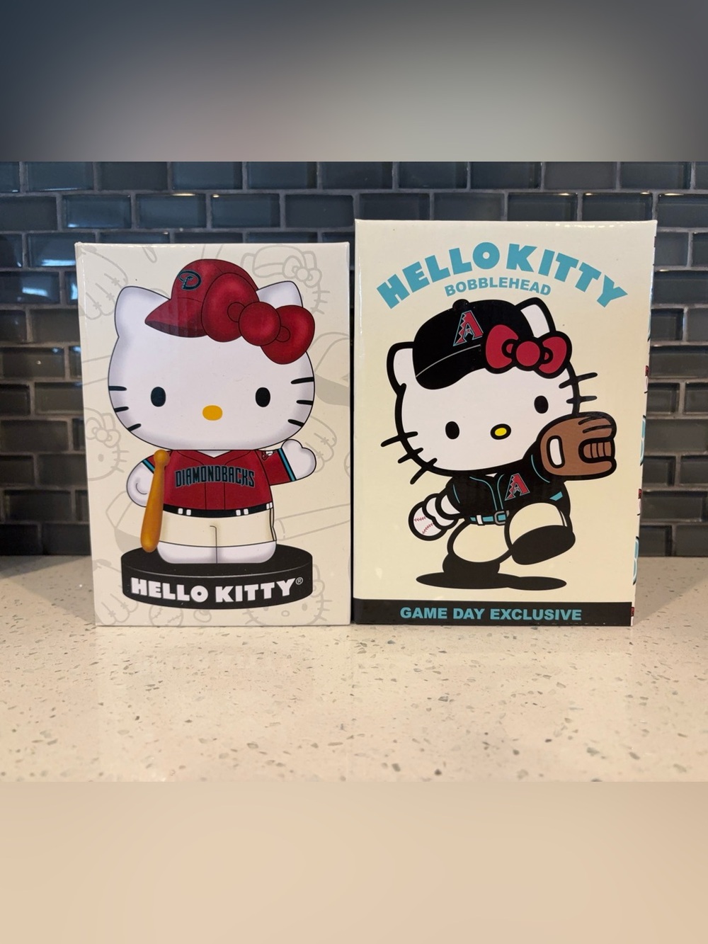 Hello Kitty Arizona Diamondbacks Bobblehead Set of 2 2026-2025 SGA exclusive NIB